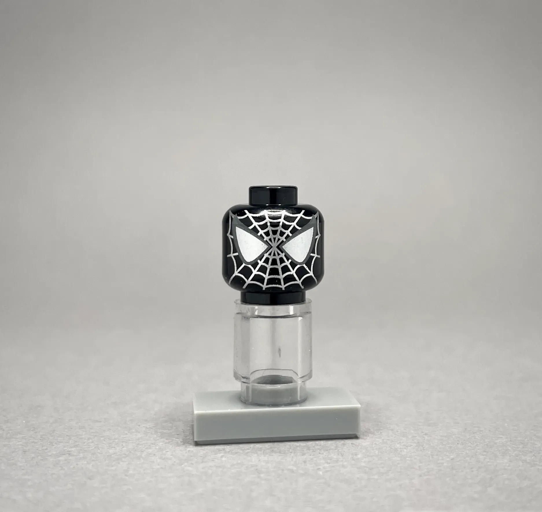 Lego Kura Customs Subject #001b Black Suit Spider-Man V2 (Head Only)
