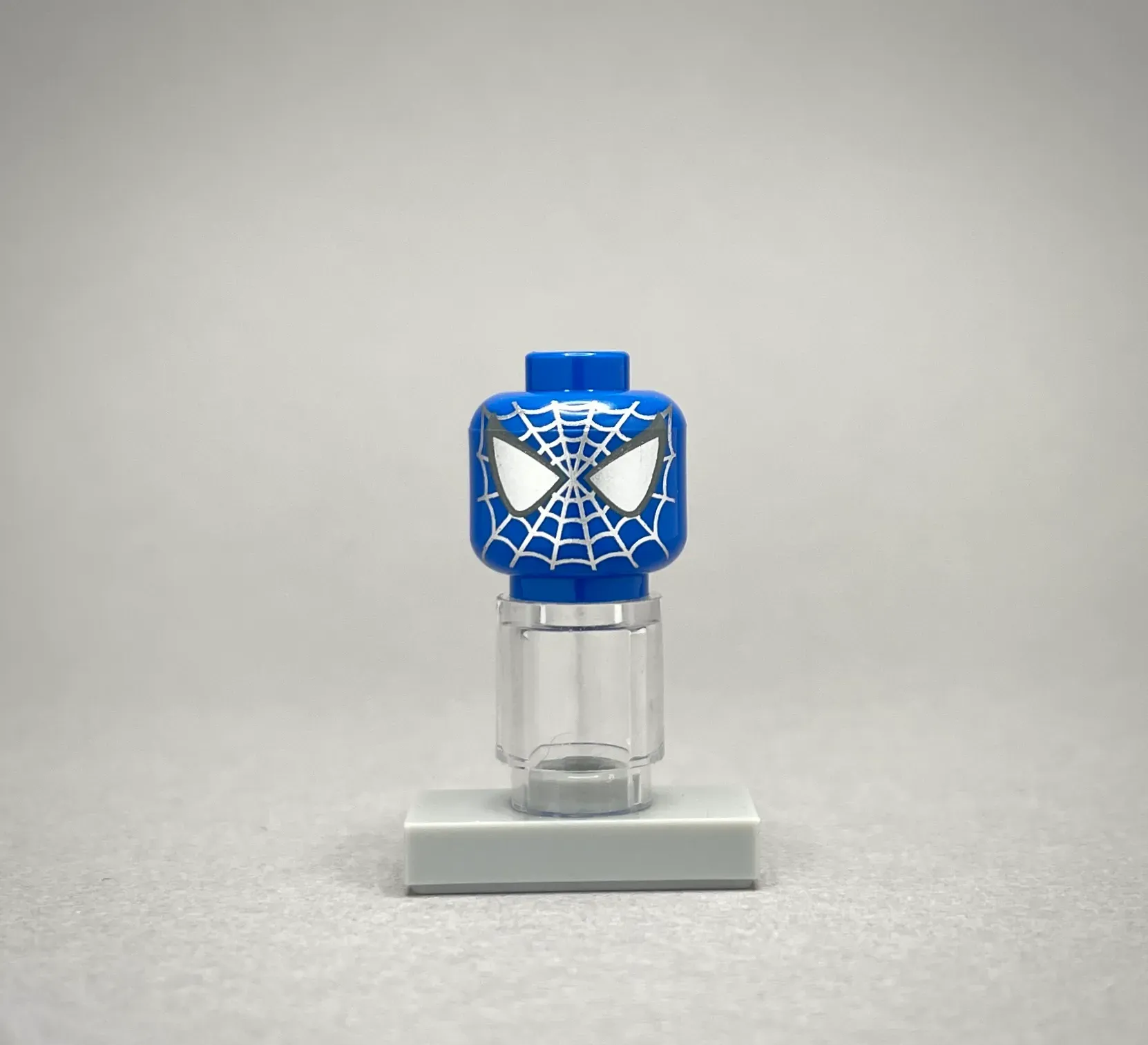 Lego Kura Customs Subject #003b Blue Suit Spider-Man V2 (Head Only)